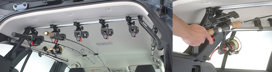 ロッドの弾力で固定、SUVなど室内高が低めの車にスッキリ積載できるロッドホルダー発売｜株式会社カーメイト 公式企業サイト