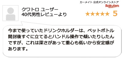 カップホルダー クワトロ カーボン調 参考レビュー