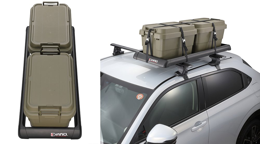 コンテナボックスにぴったりサイズなルーフラックで車内を広く｜INNO（イノー）｜株式会社カーメイト 公式企業サイト