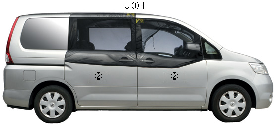 風を通して蚊を通さず　クルマ用の網戸で快眠